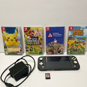 Nintendo Switch Lite Console - Gray with 5 games